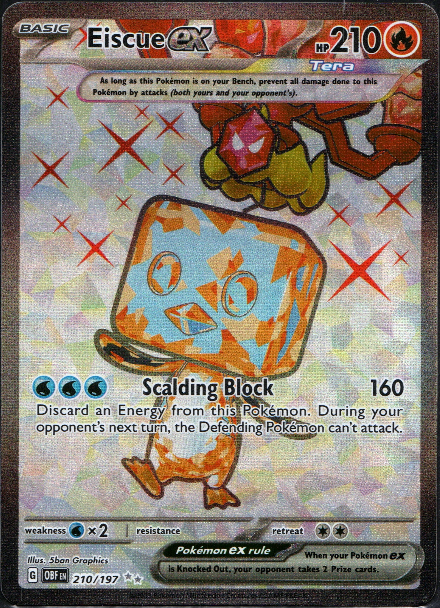 Eiscue ex #210 | Pokemon Obsidian Flames