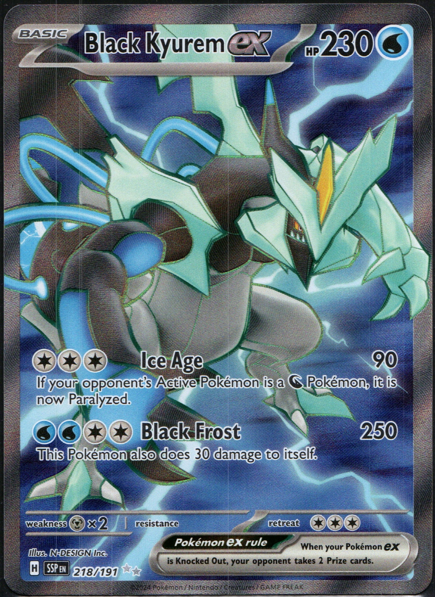 Black Kyurem ex #218 | Pokemon Surging Sparks