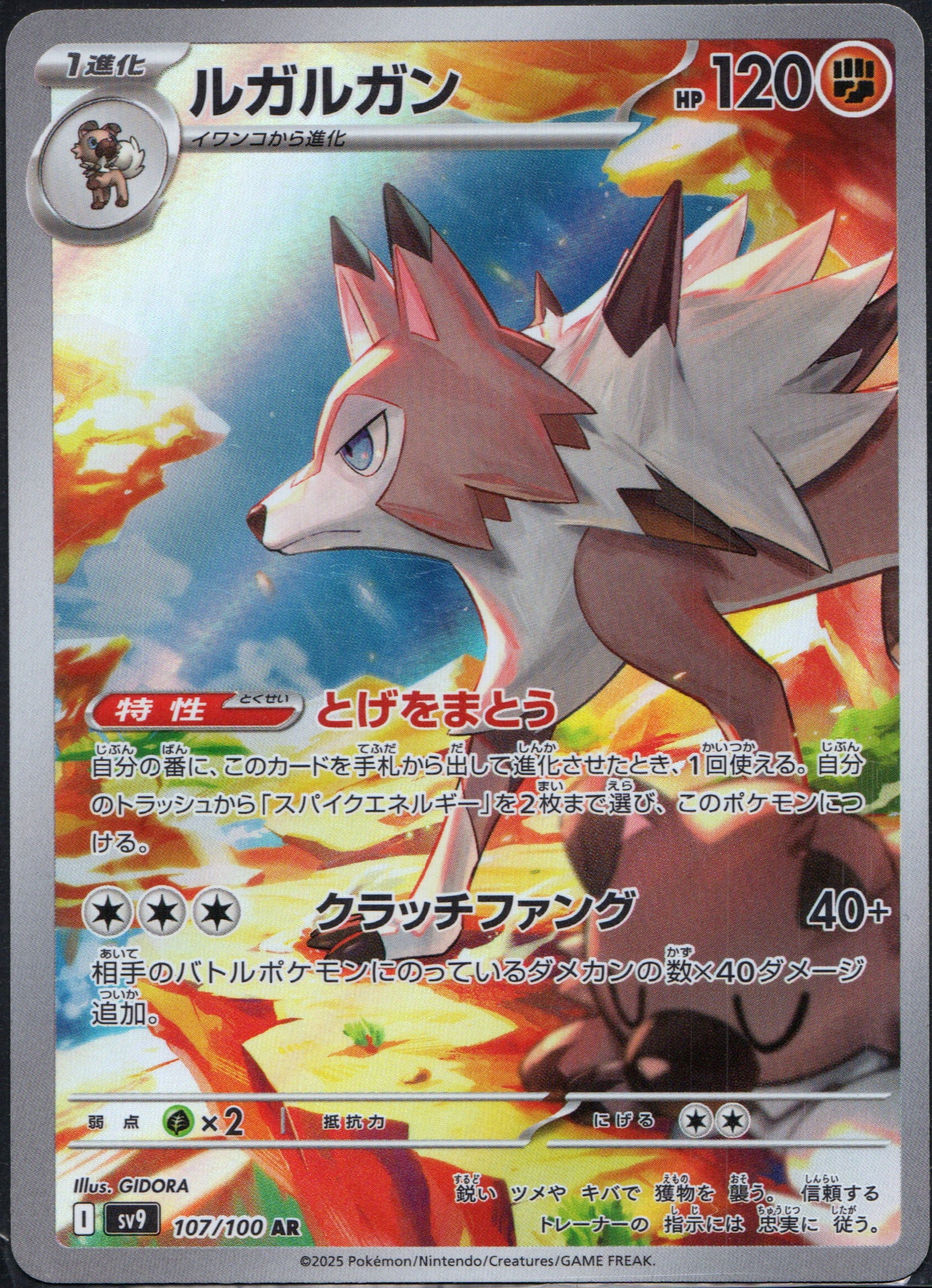 Lycanroc #107 | Pokemon Japanese Battle Partners