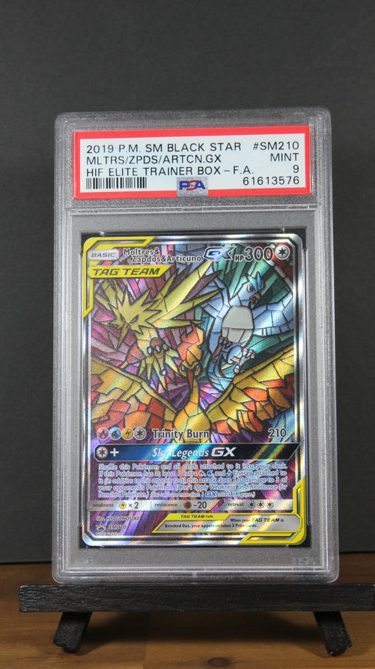 Moltres & Zapdos & Articuno GX #SM210 | Pokemon Promo PSA 9