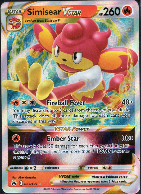 Simisear VSTAR #23 | Pokemon Crown Zenith