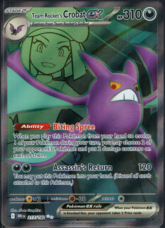 Team Rocket's Crobat ex #217 | Pokemon Destined Rivals