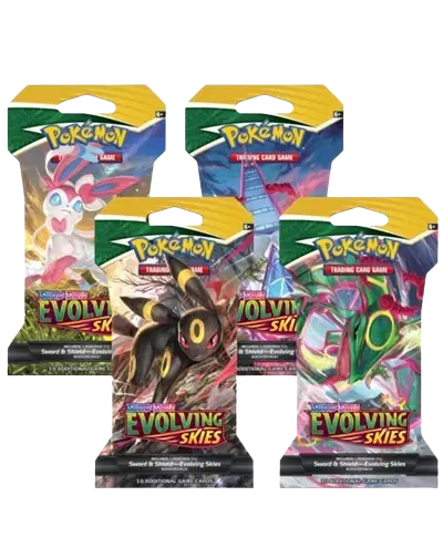 Evolving Skies Sleeved Booster Pack Art Bundle [Set of 4]